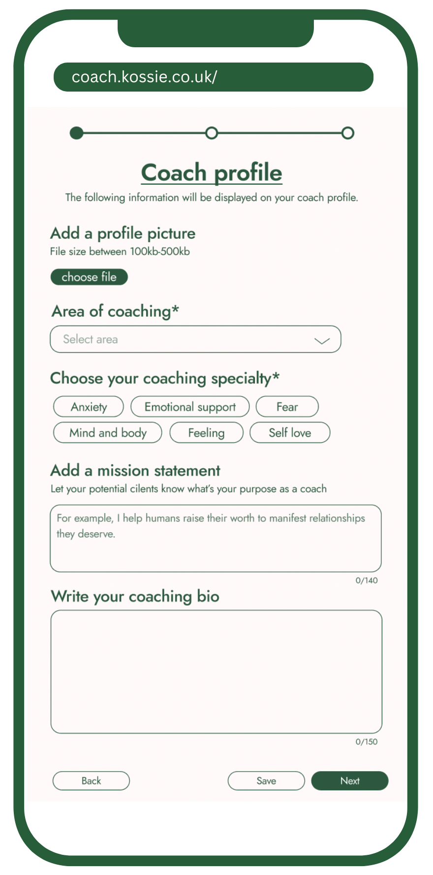 mobile coach profile